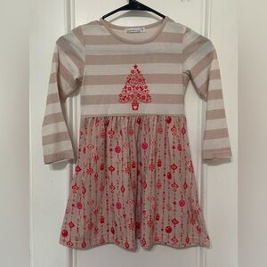 Sunshine Swing girls 5 novelty Christmas tree print casual dress nightgown GUC